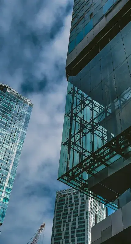 Background image of office buildings